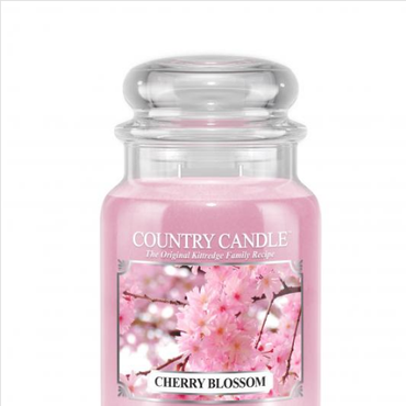  Country Candle - Cherry Blossom - Duży słoik (652g) 2 knoty Świeca zapachowa